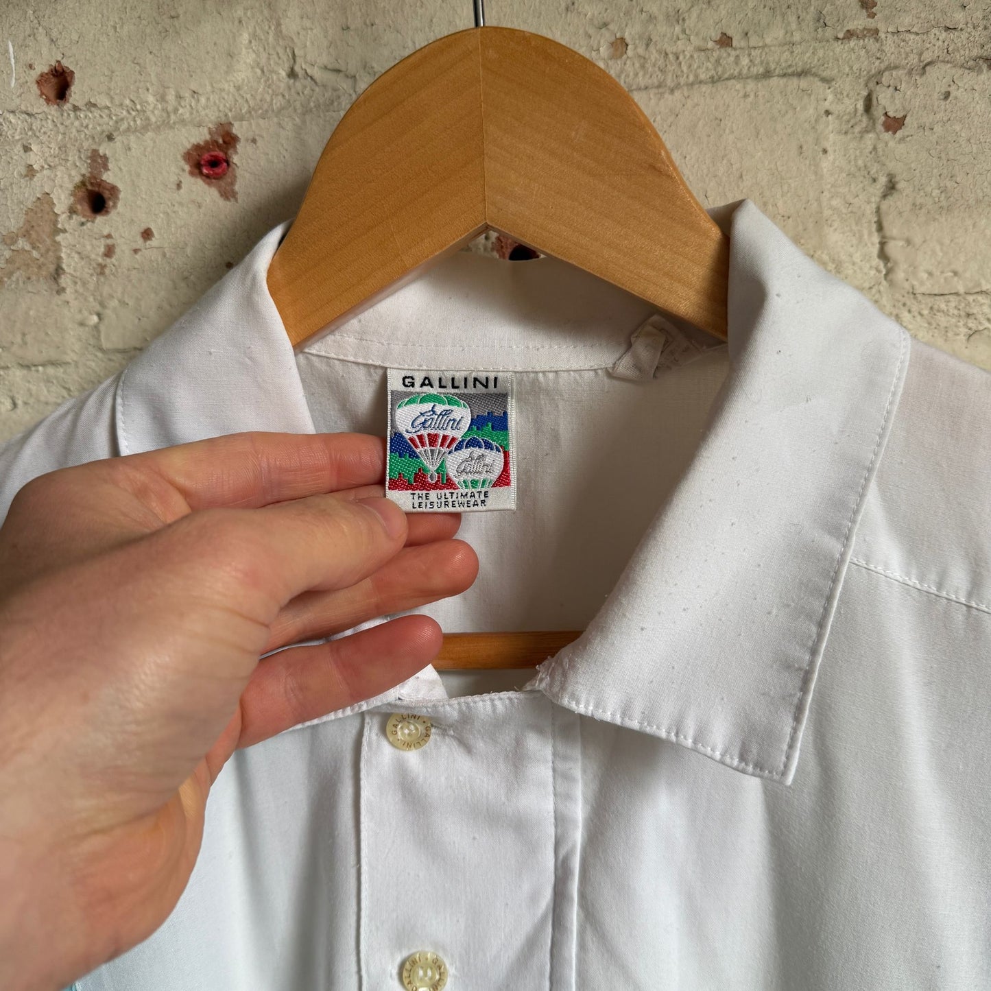 1980s Blue Button Patterned Shirt