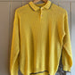 1970s Yellow Knitted Italian Polo Shirt Jumper