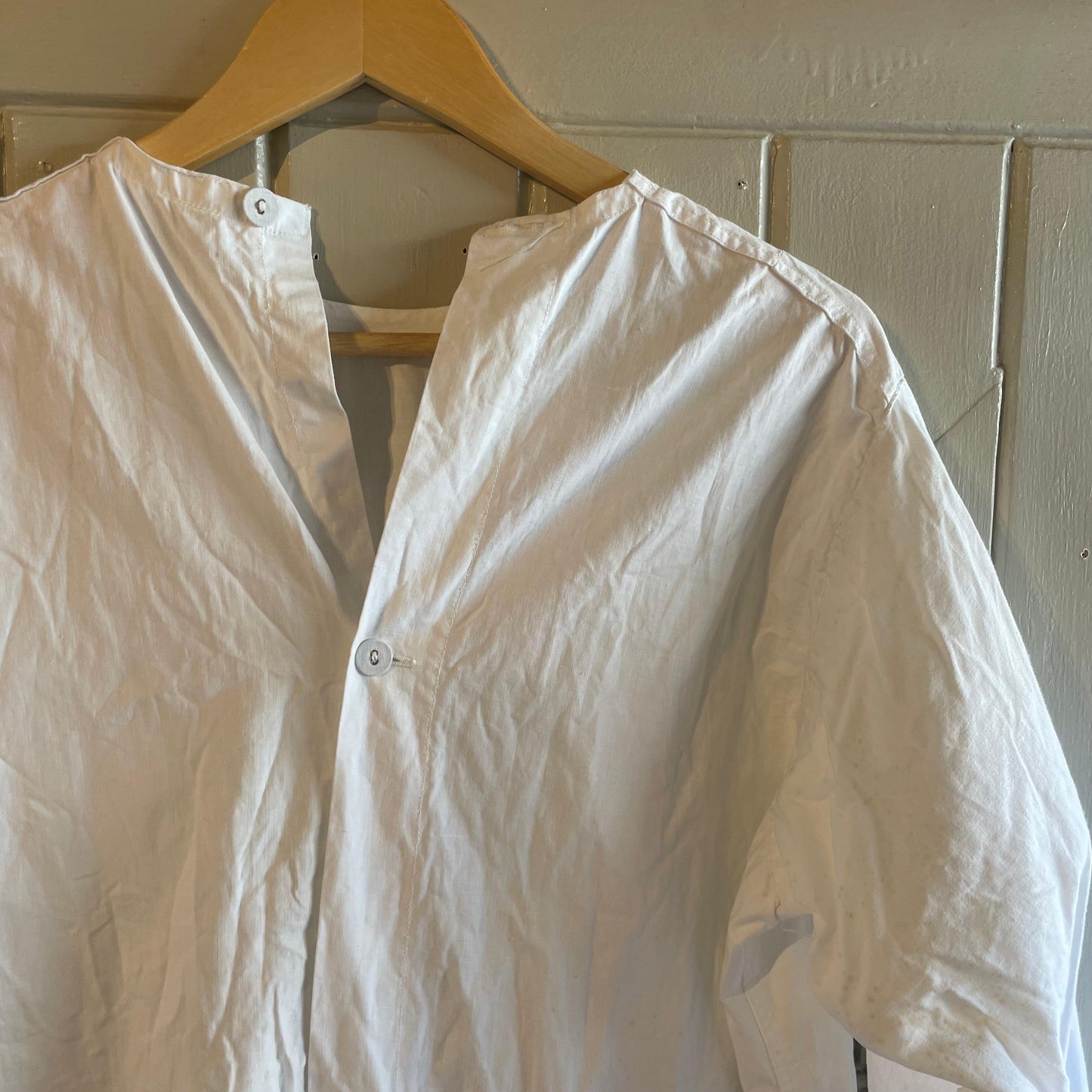 1930s unusual White cotton workwear Dress