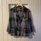 1980s Black Check Linen Button jacket