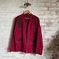 1950s Maroon Wool Shooting Cardigan Jumper