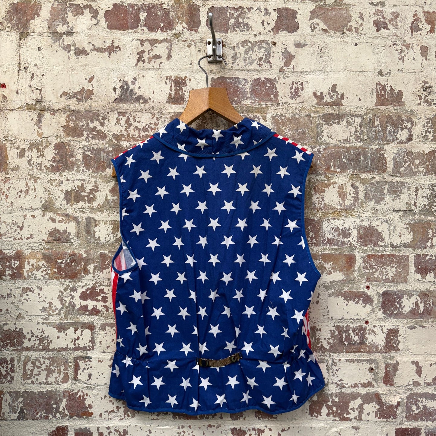 1980s American Flag Patriotic Waistcoat