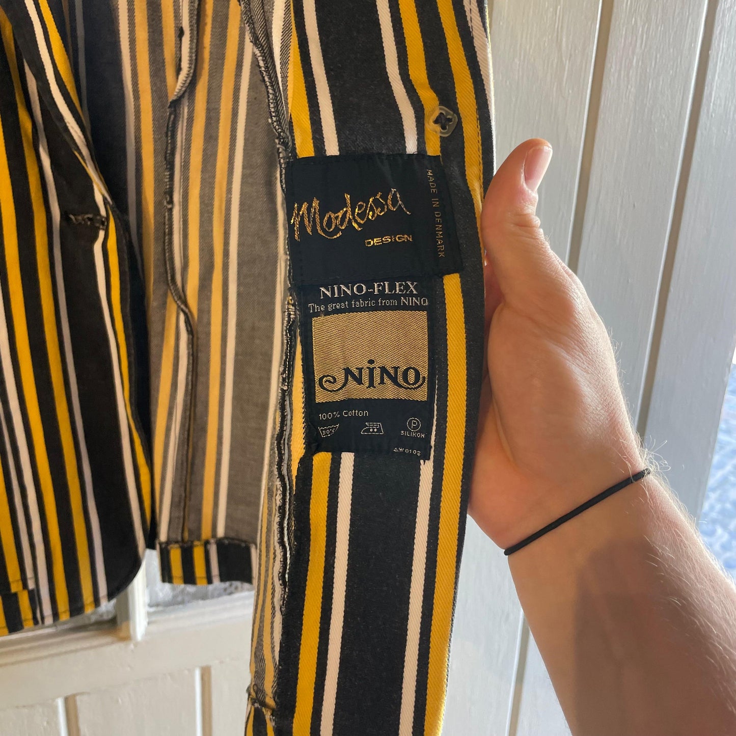 1970s Black Yellow Mod Boating Striped Blazer Jacket