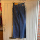 1970s Blue Wash Tiger Eye Flared Jeans