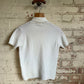 1960s White Ribbed Short-sleeve British Polo Shirt