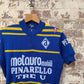 1970s Blue Cycling Knitted Zip Top