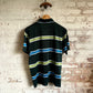 1980s Forest Green Striped Polo Shirt