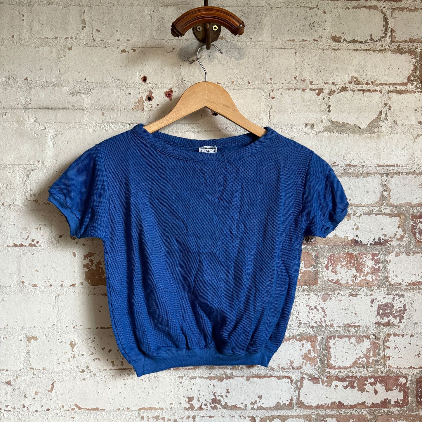 1960s Blue Short Sleeve Sweatshirt T-Shirt