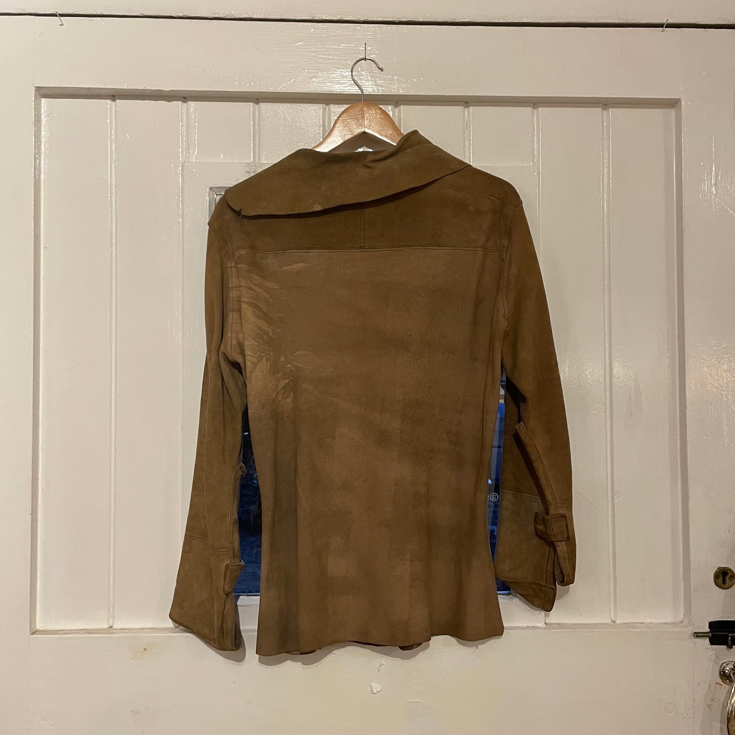1970s Unusual Beige Suede Jacket