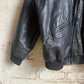 1980s Black Leather Bomber Jacket