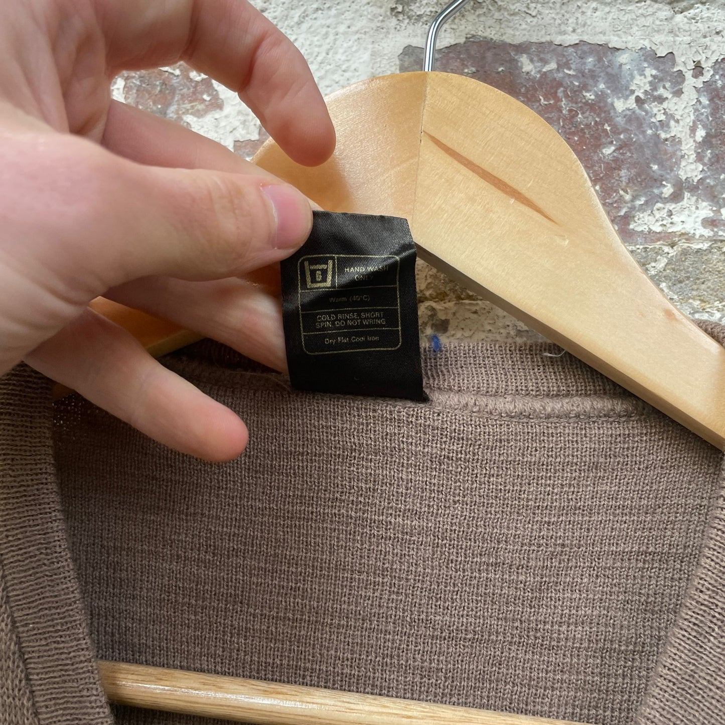 Vintage 1970s 1980s Brown Beige Knitted Tank Top Sweater Vest Jumper