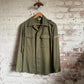 1970s Khaki Military Button Shirt Jacket