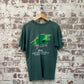 Vintage 1990s Faded Green Graphic Print T-Shirt Top
