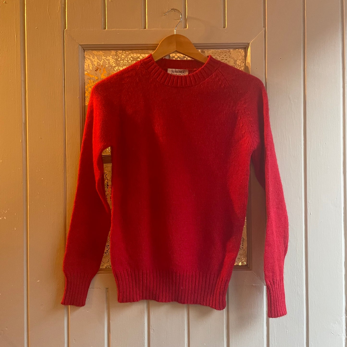 1980s Red Wool Knitted Jumper