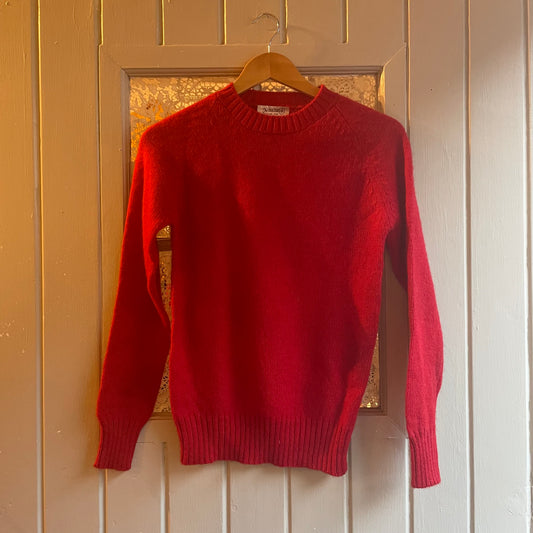 1980s Red Wool Knitted Jumper