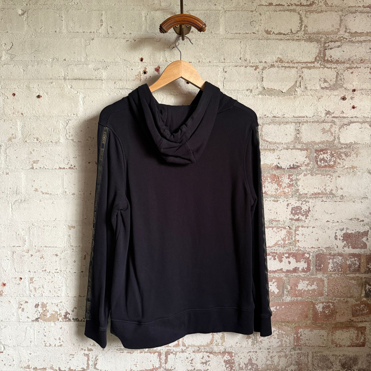 Black Barbour International Hoodie Jumper