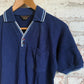 1960s Navy British Timex Patterned Polo Shirt