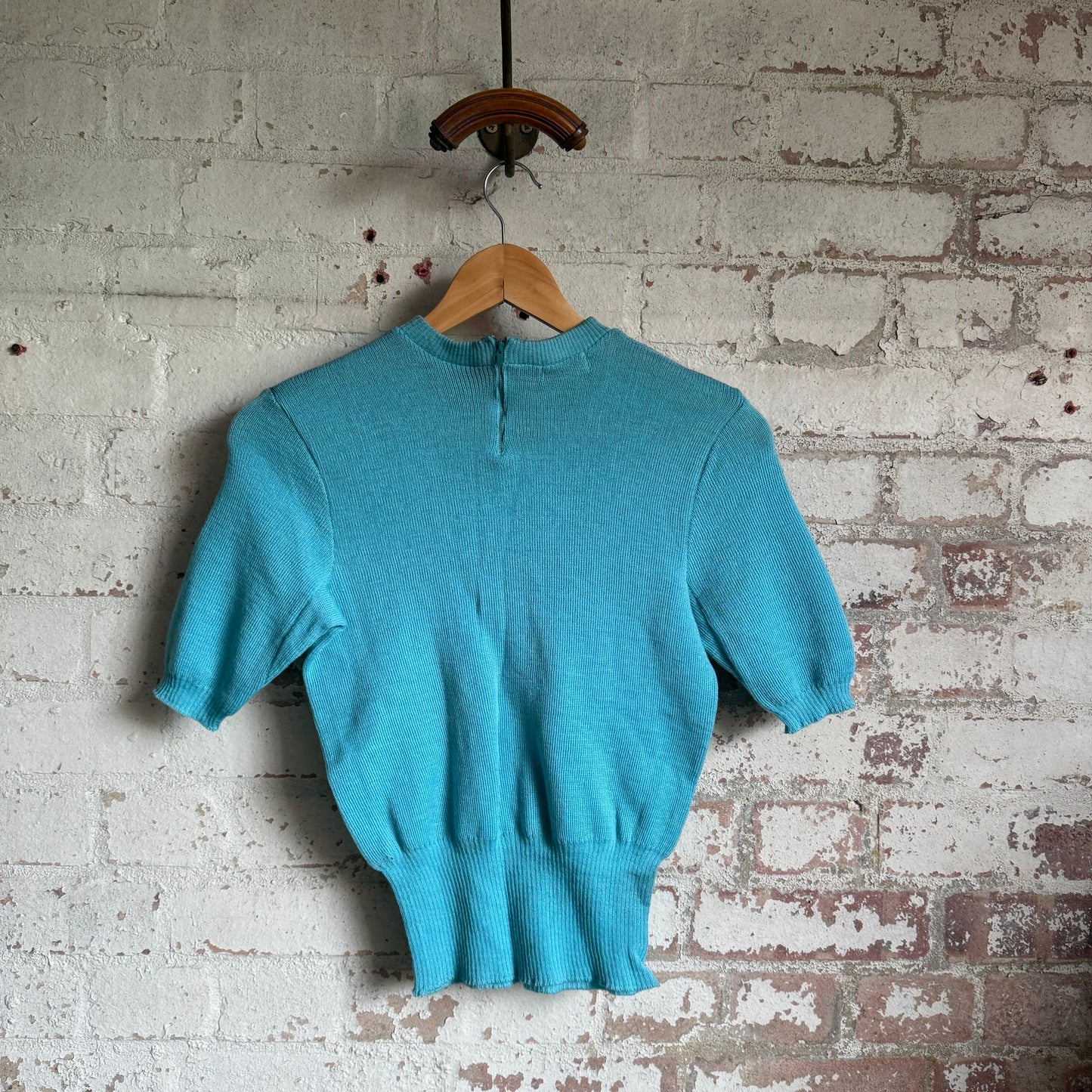 1950s Blue Wool Zip Jumper
