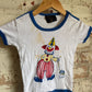 1970s White Clown Graphic Kids T-shirt