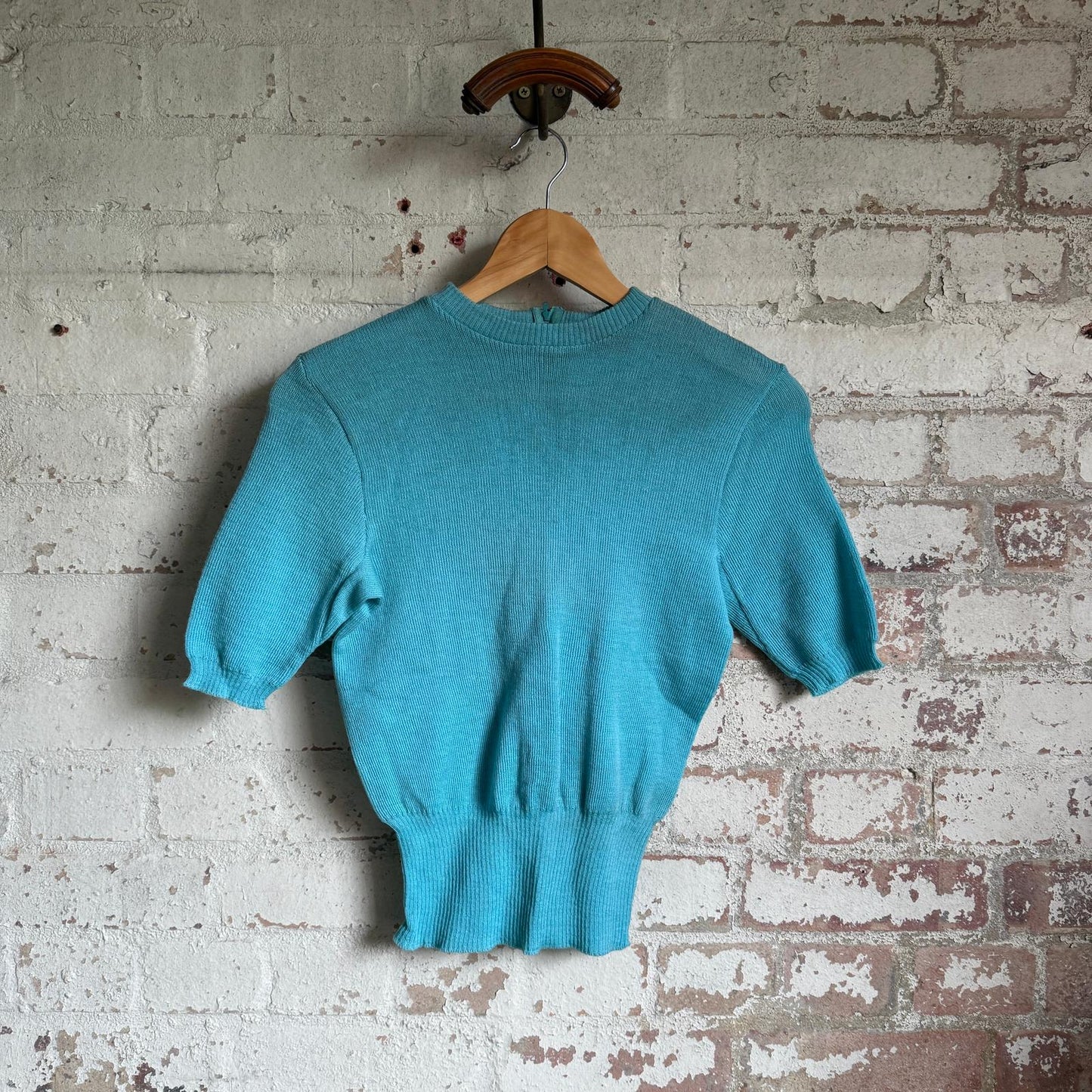 1950s Blue Wool Zip Jumper