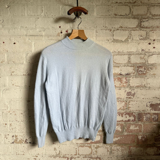 Vintage Baby Blue 100% Cashmere Jumper