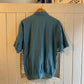 1970s Turquoise Tactical Zip Polo Shirt