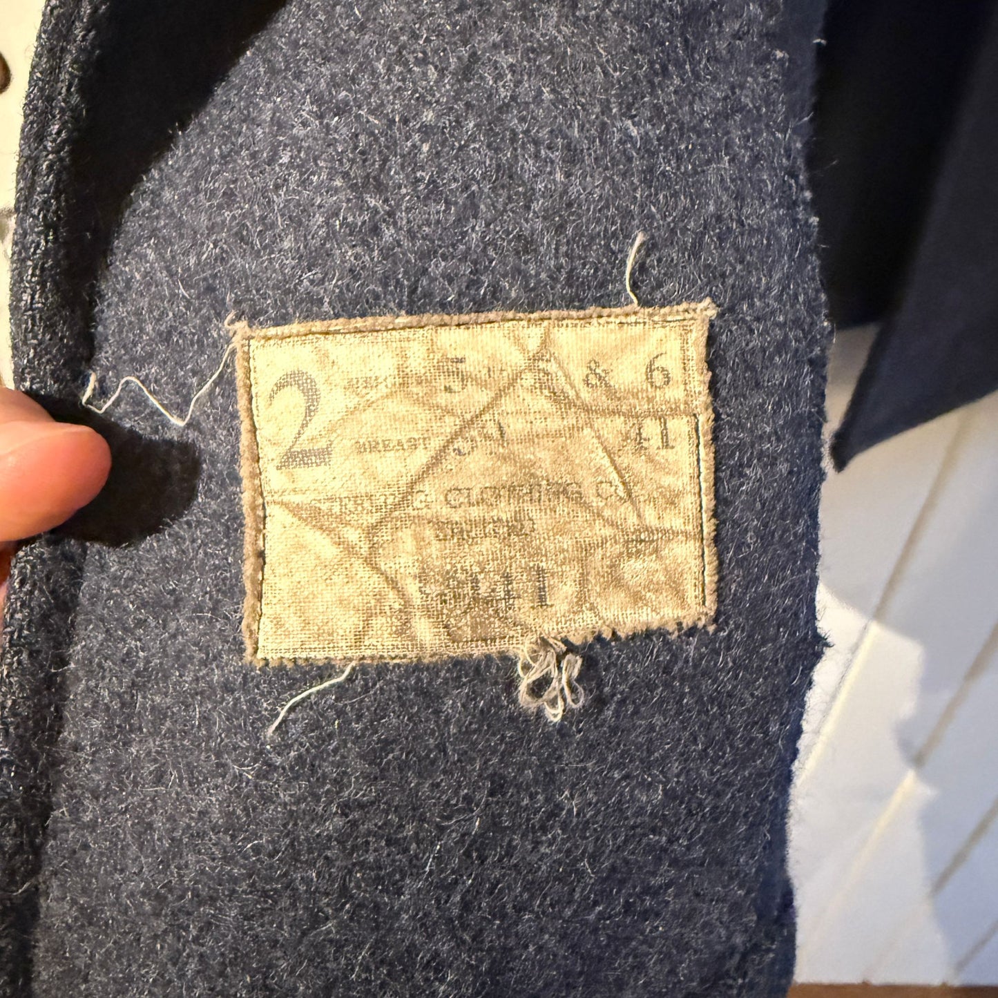 1940s 1942 British Military Wool Fur Naval Coat