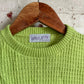 1960s Lime Green Knitted Patterned T-Shirt