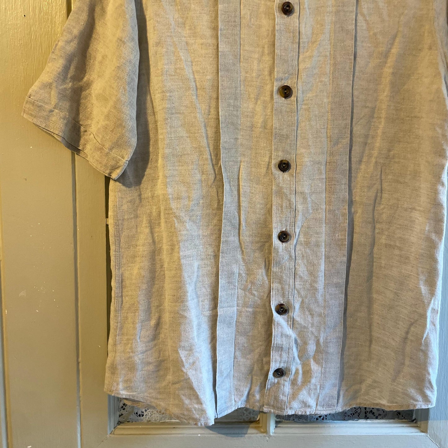 1970s Linen Button Two Piece Italian Suit