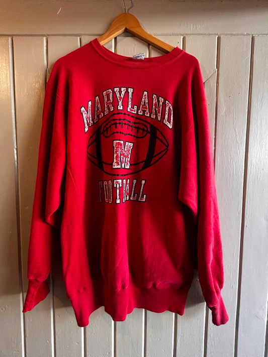 1980s Red Champion Reverse Weave Maryland Graphic Sweatshirt