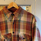 1970s Red Checkered Wool Lined Jacket Shirt