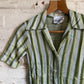 1970s Short-Sleeved Green Striped Shirt