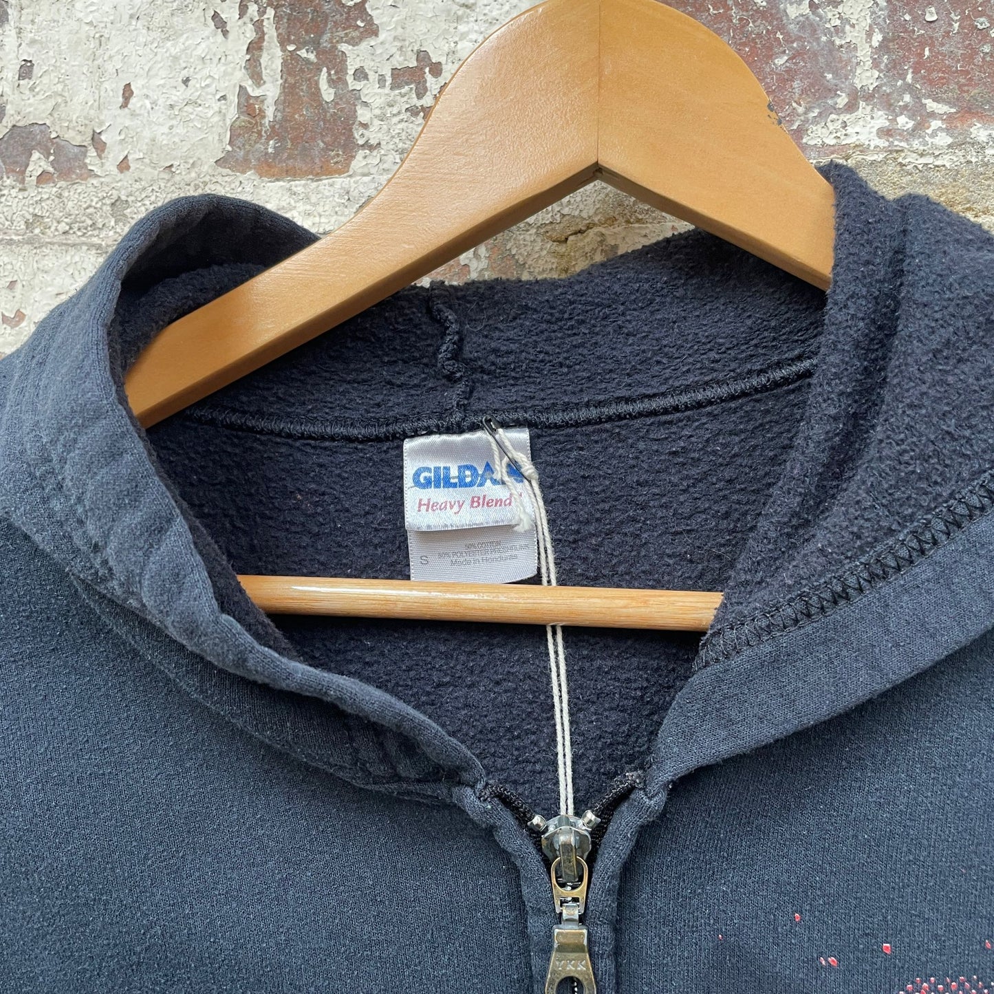 Vintage Faded Black Foo Flights Zip Up Hoodie Jumper