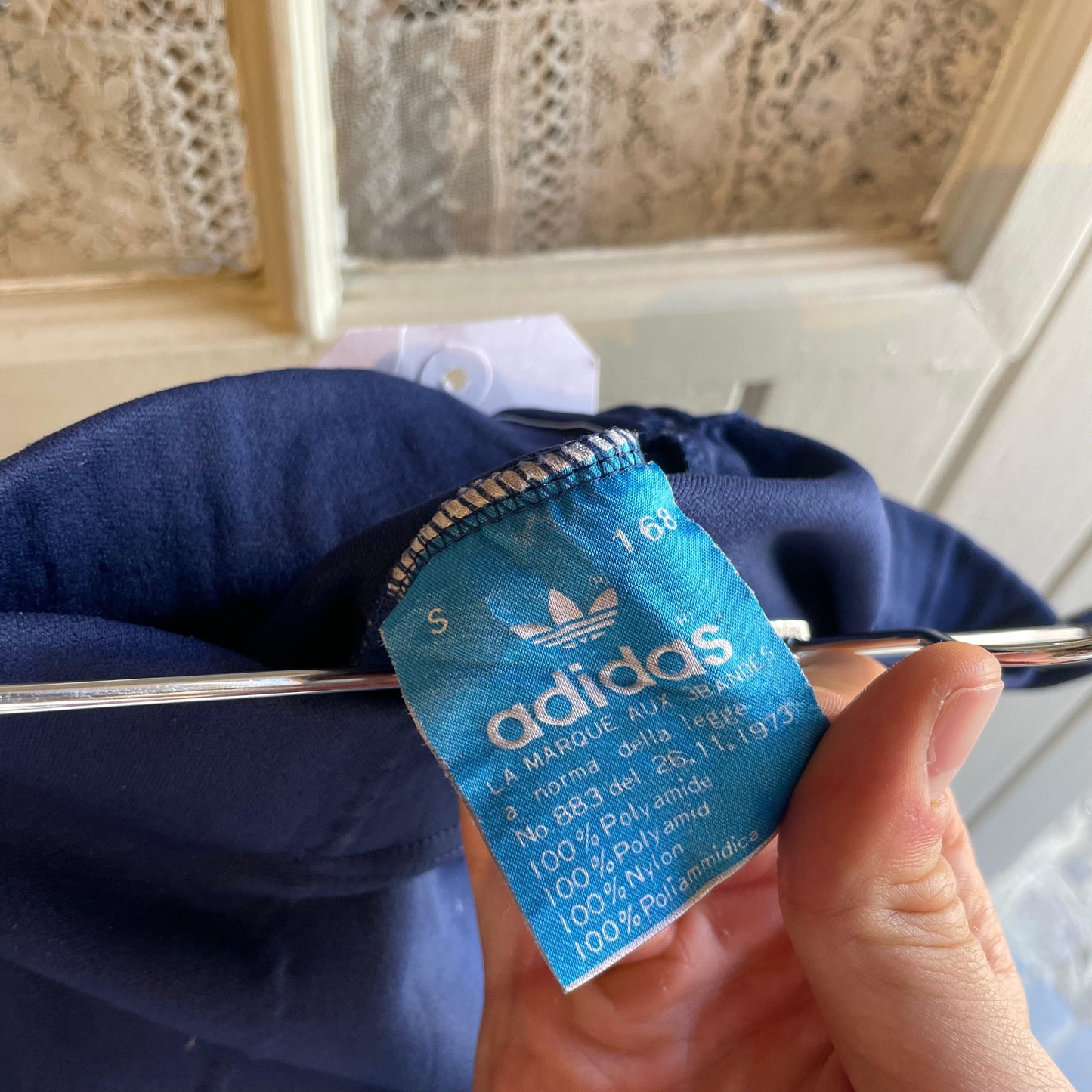 1970s Navy Adidas Ventex Tracksuit Bottoms