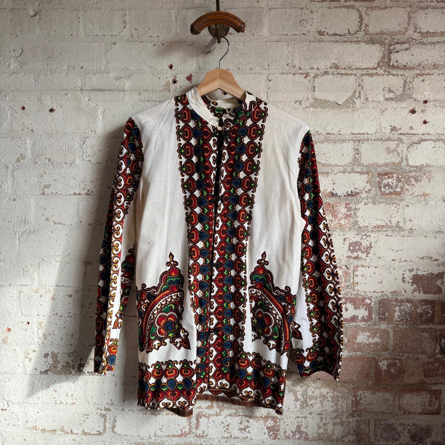 1980s Patterned Tunic Shirt