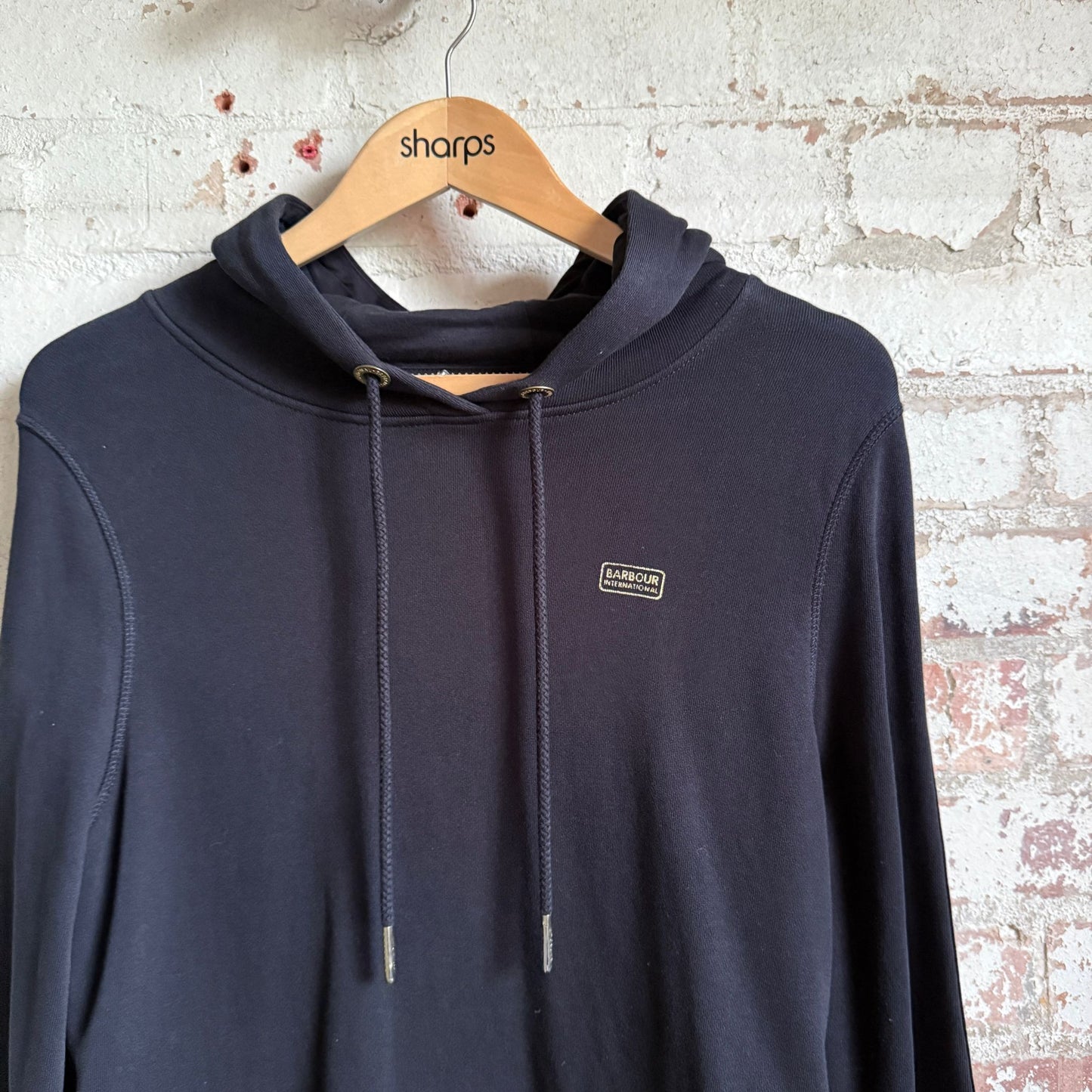 Black Barbour International Hoodie Jumper