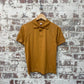 Vintage 1960s 1970s Mustard British Polo Shirt Top