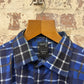 1970s Blue Checkered British Button Up Shirt