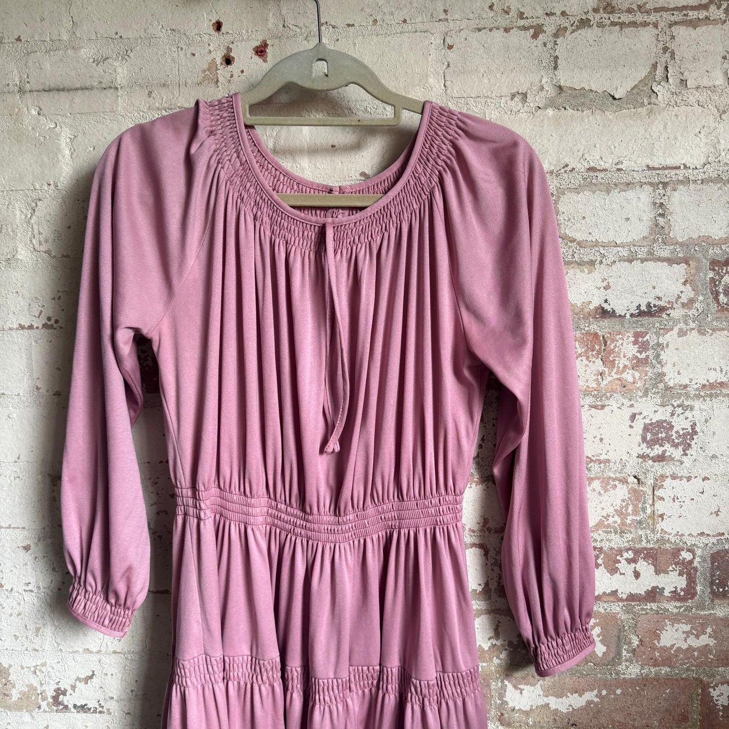 1970s Pink Layered Gypsy Dress
