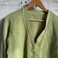 1950s Lime Green Wool Knitted Cardigan Jumper
