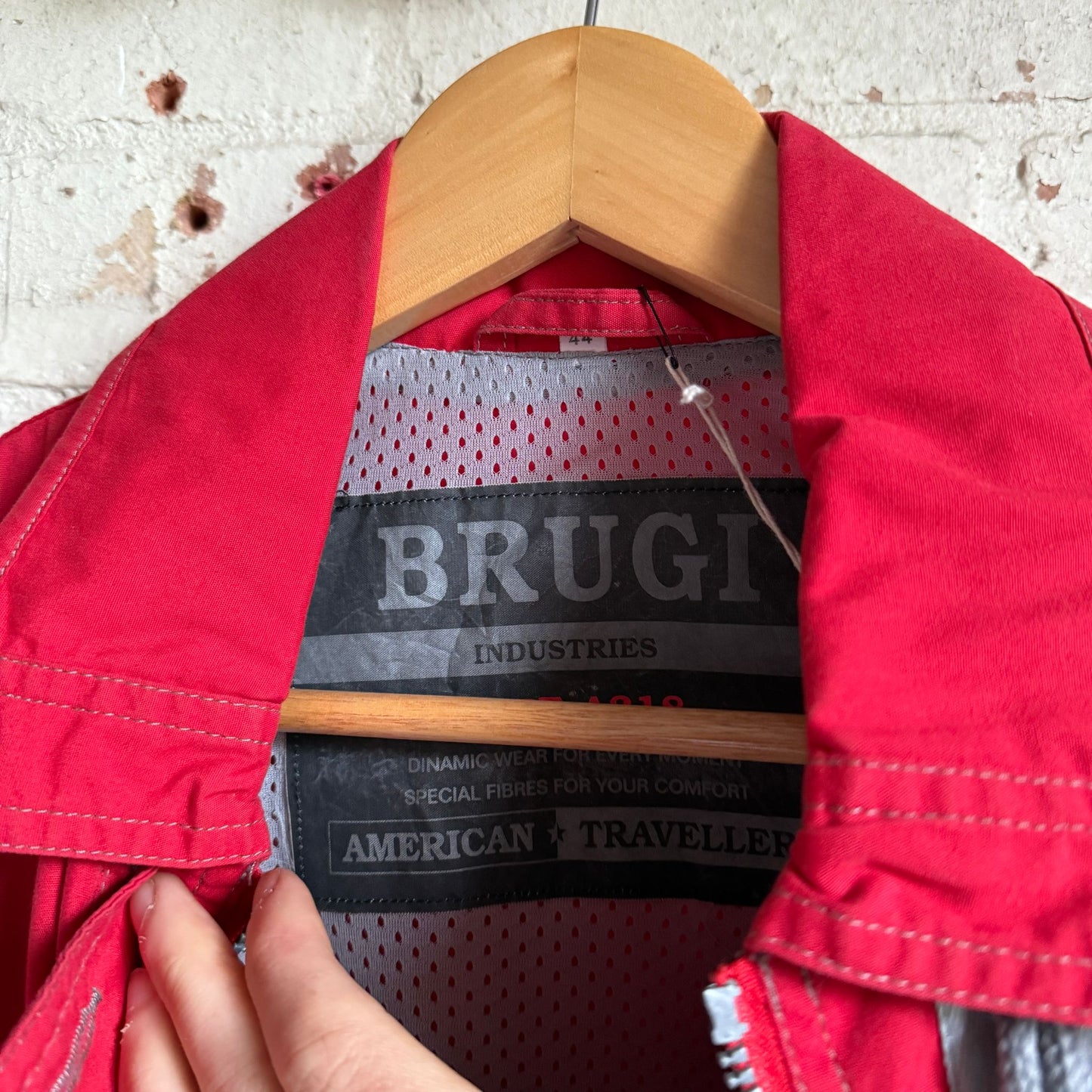 1990s Red Toggle Fireman Style Jacket