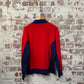 1980s Red & Navy Zip Up Track Top