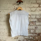 1970s White Knitted Vest T-Shirt Top