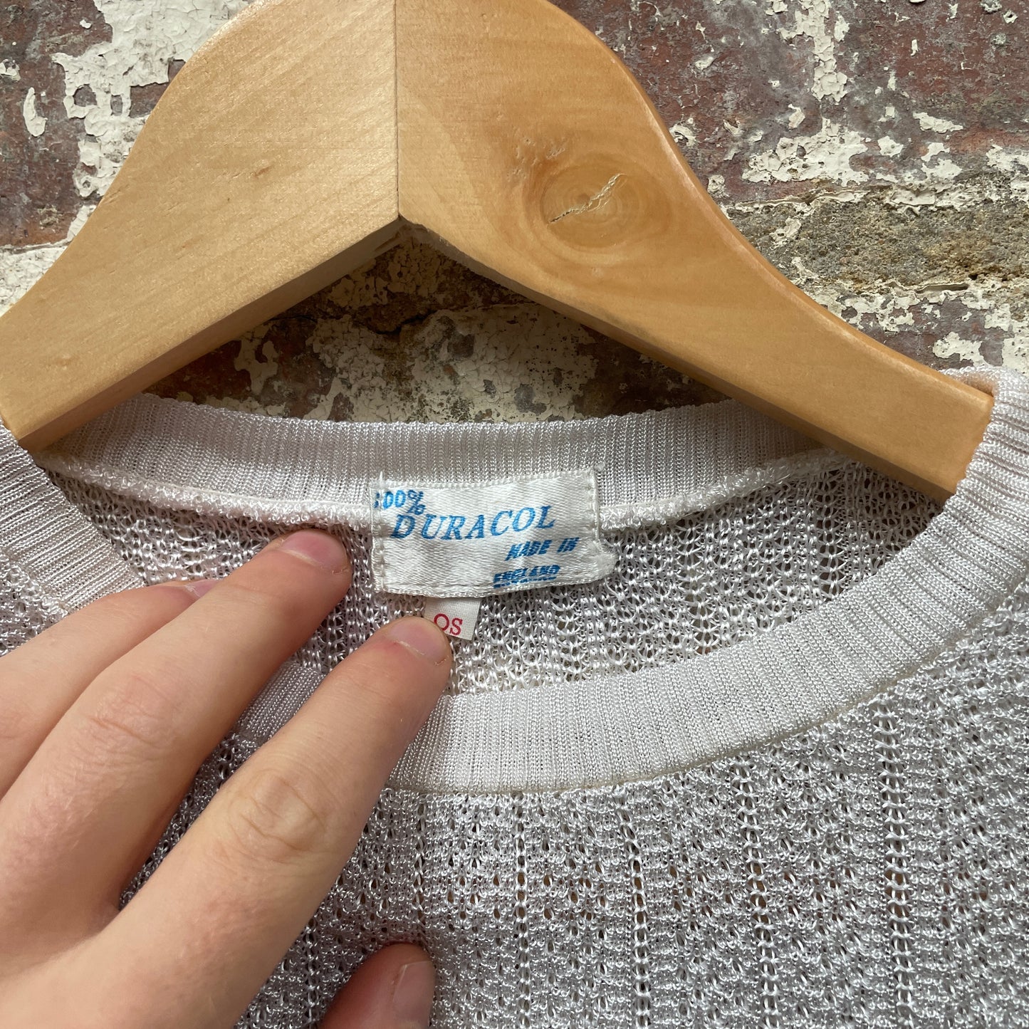 Vintage 1970s Rayon Knitted T-Shirt Top