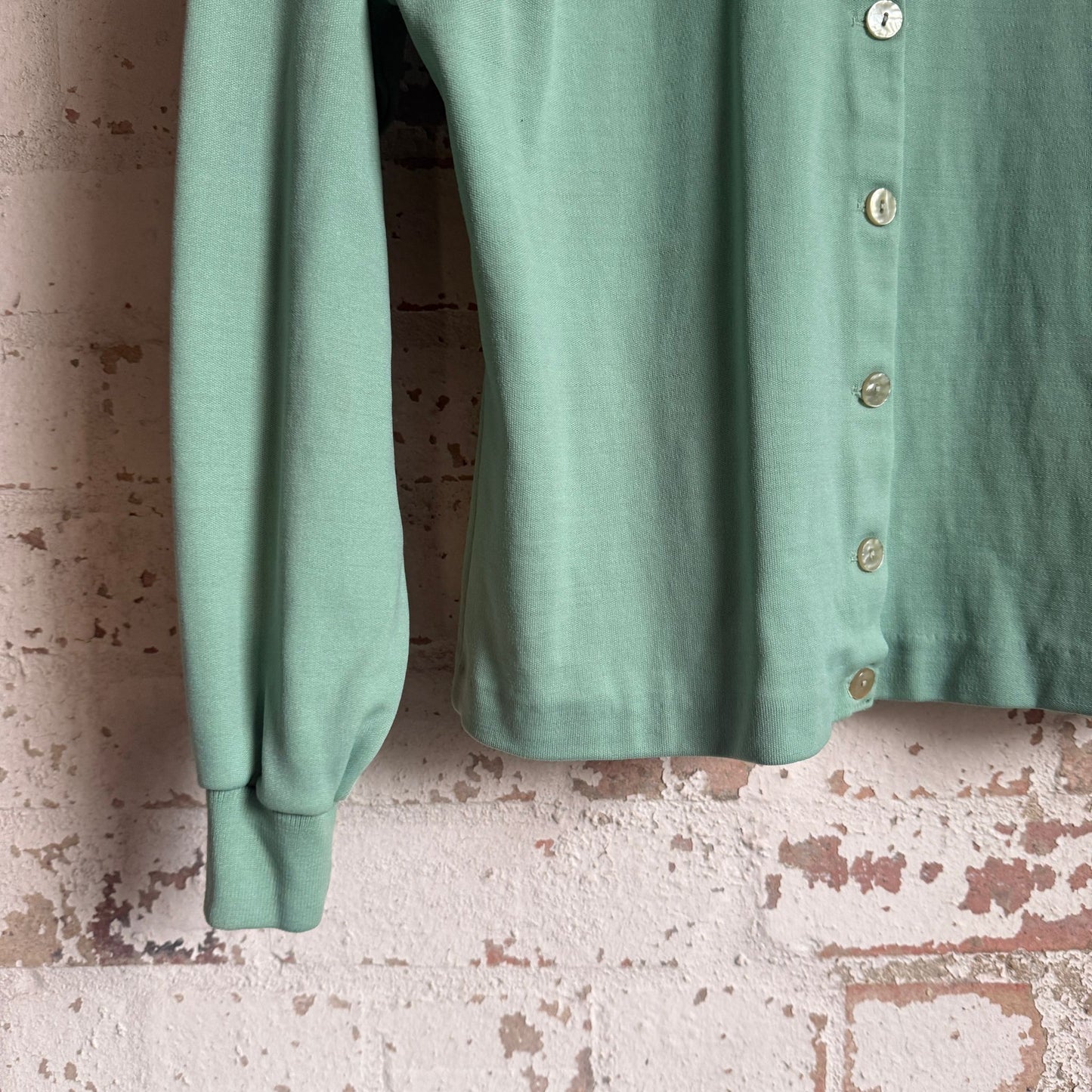 1970s Green Button Holstar Cardigan Shirt