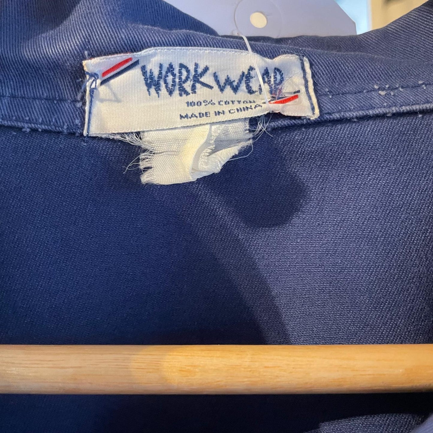 1980s Navy Blue Cotton Chore Work Jacket