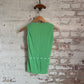1970s Green Knitted Tie Waist Tank Top Jumper