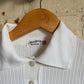 1960s White Button Patterned Collared Shirt