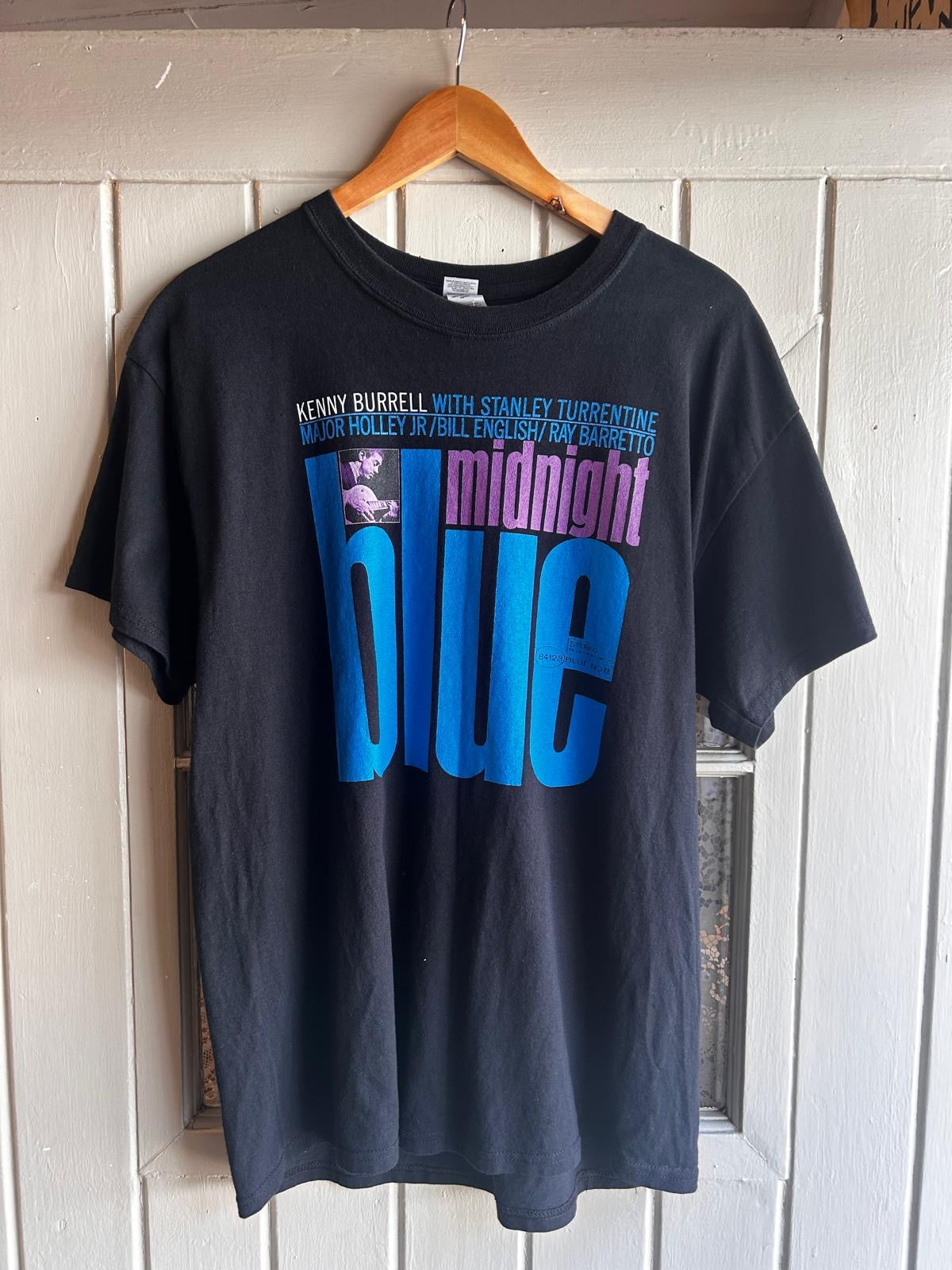 Black Midnight Blues Jazz Graphic T-Shirt