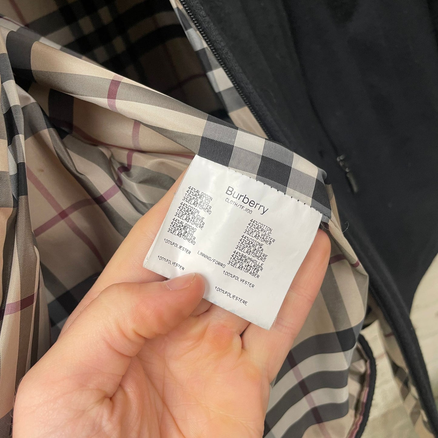 2000s Black Burberry Padded Quilted jacket Coat